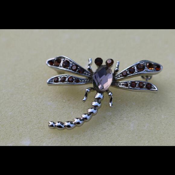 Jewelry - Dragonfly Rhinestone Brooch Pin Accessories Ornaments Fashion Jewelry
